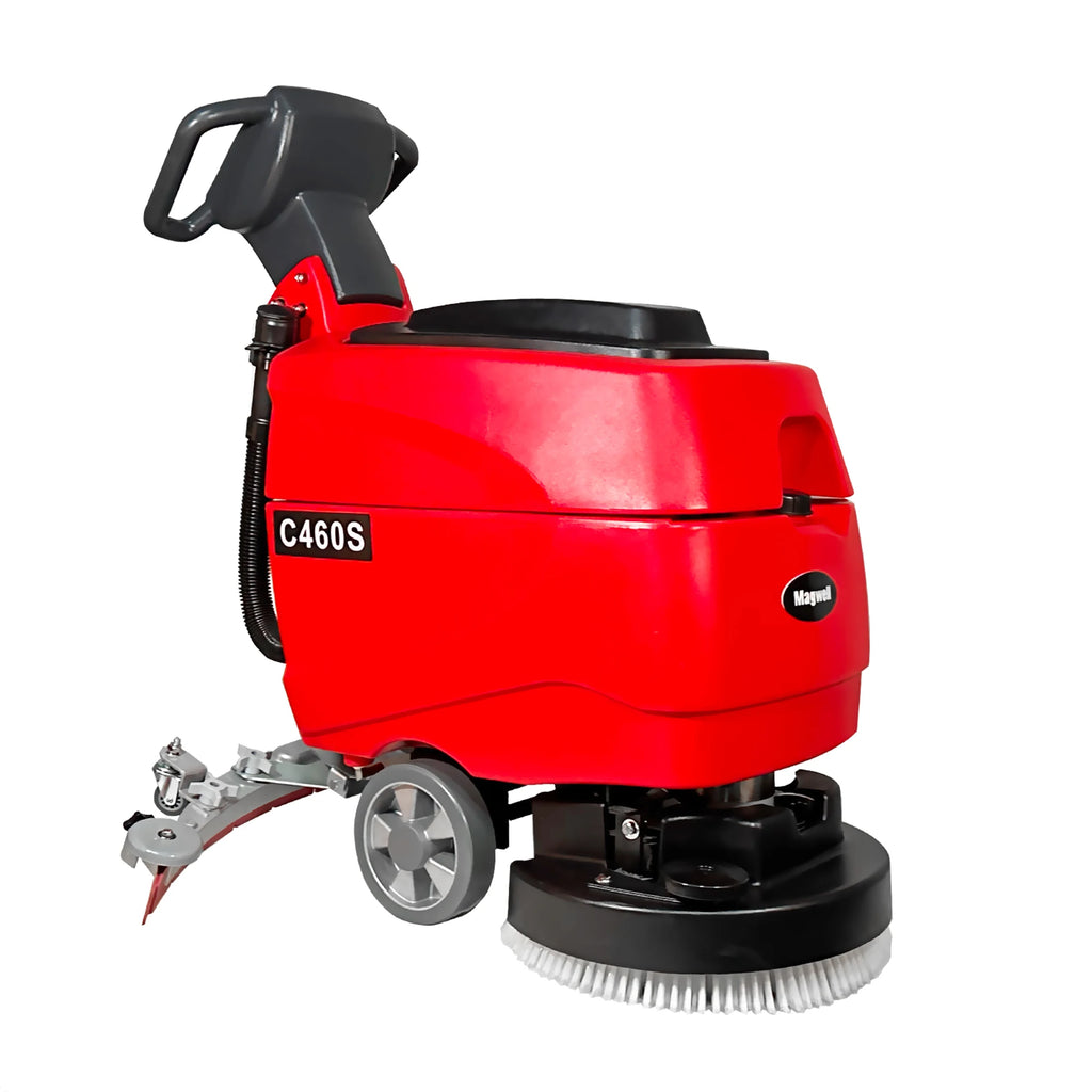 Magwell C460S 18in Brush Pad 10.5Gal Recovery Tank Compact Auto Walk Behind Floor Scrubber