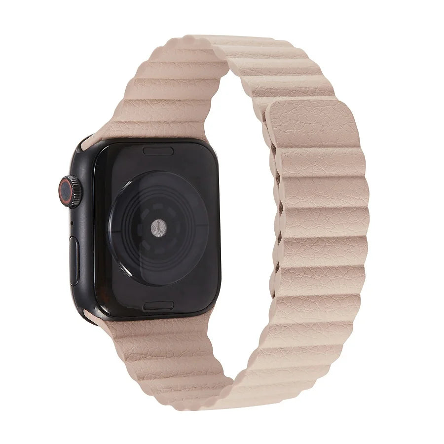 Dropshopping Leather Links for IWatch Band 45mm 41mm 44mm 40mm Magnetic Loop Bracelet for Iwatch Series 8 7 SE 6 5 4 3 Strap