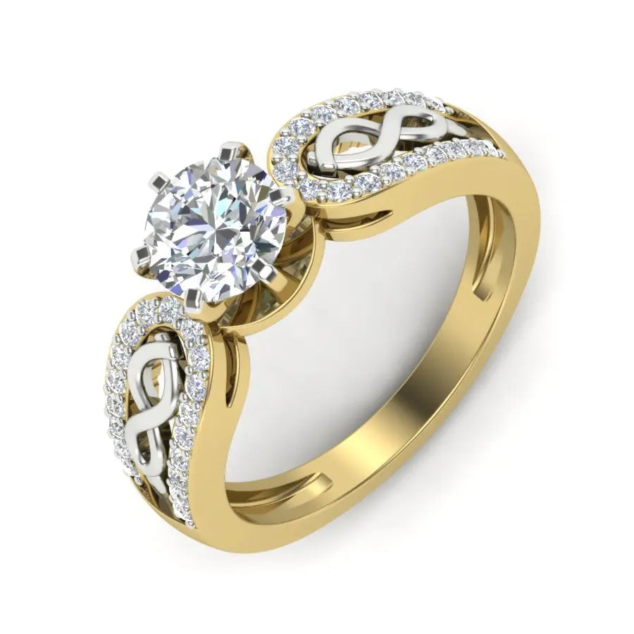 Brass Zircon Diamond Ring with Premium Finish Trendy Design Handmade Women's Indian Exporters