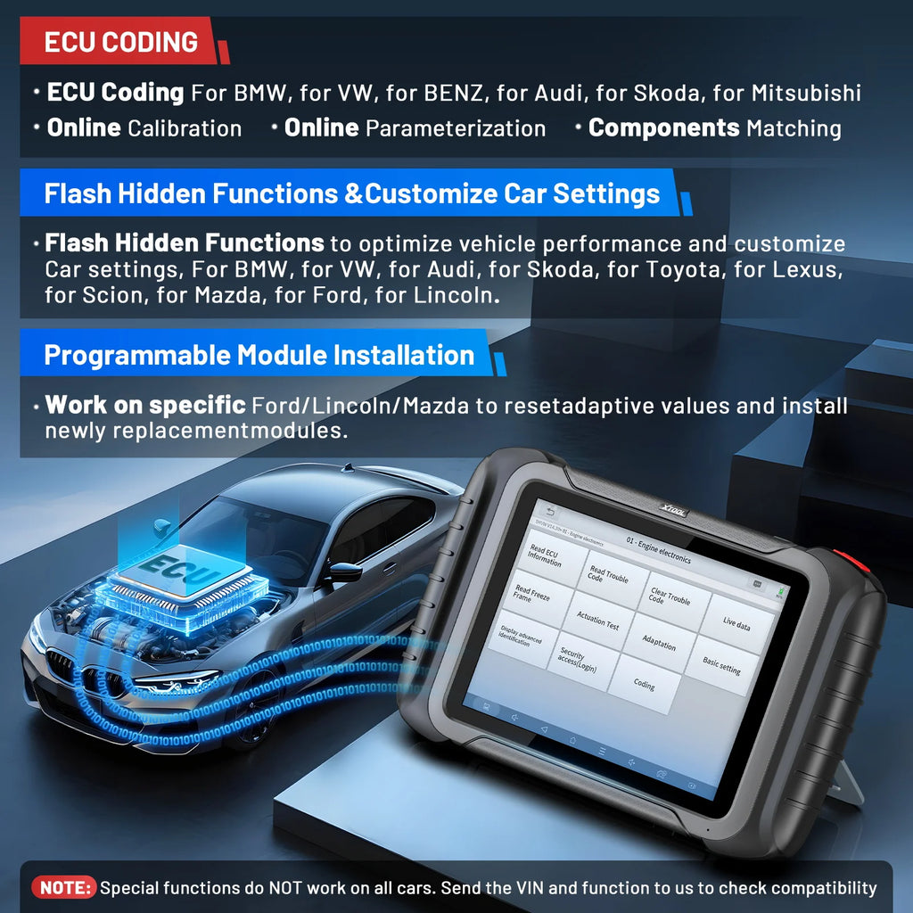 EU Warehouse XTOOL D8S EU All System Diagnostic Obd2 Scanner Ecm Programming Tool Automotive Key Programmer for All Key Lost