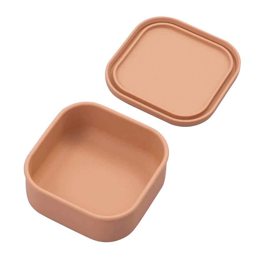 Baby Silicone Feeding Bwol Dishes Plate Children's Tableware Microwave Heating Fresh-Keeping Leakproof Lunch Box Baby Stuff