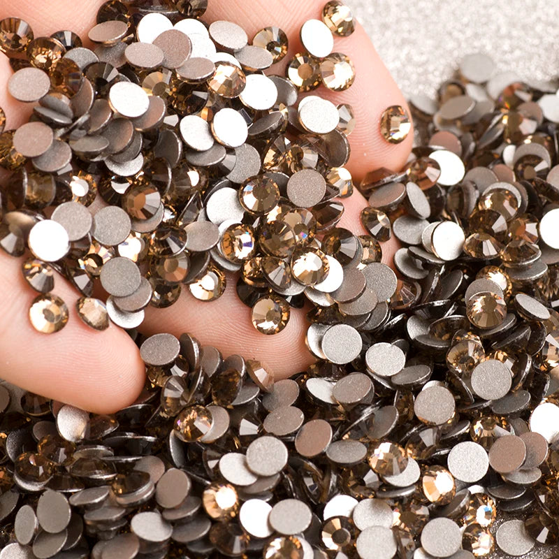 YANRUO 2058NOHF Flatback All Sizes Crystal Rhinestones Stones Nail Clothes for Needlework DIY Crafts Decor Gems