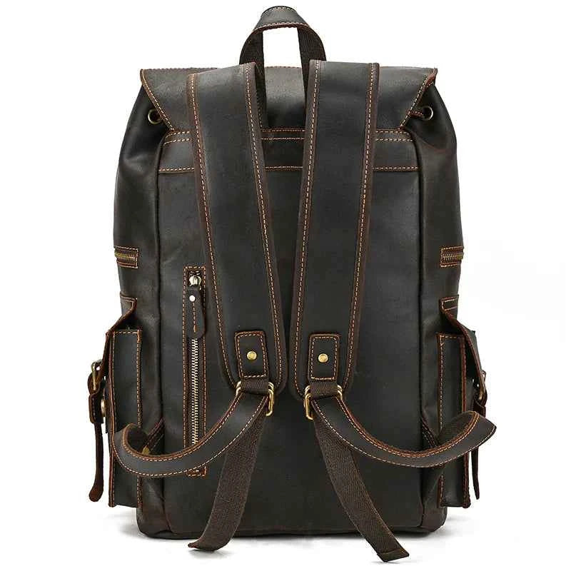 2025 New Arrivals Leather Backpack For Men Male Genuine Leather Laptop Travel Backpack 17 Inch Daypack Shoold Bag Men Male Large