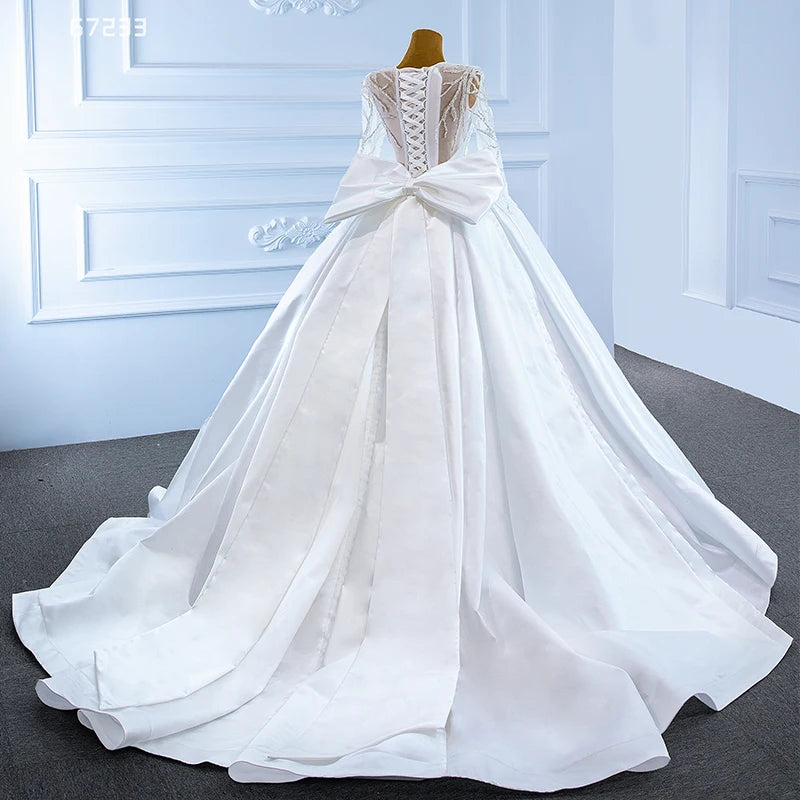 Jancember RSM67233 Ball Gowns for Women Wedding Gowns Dress Bridal Long Sleeve