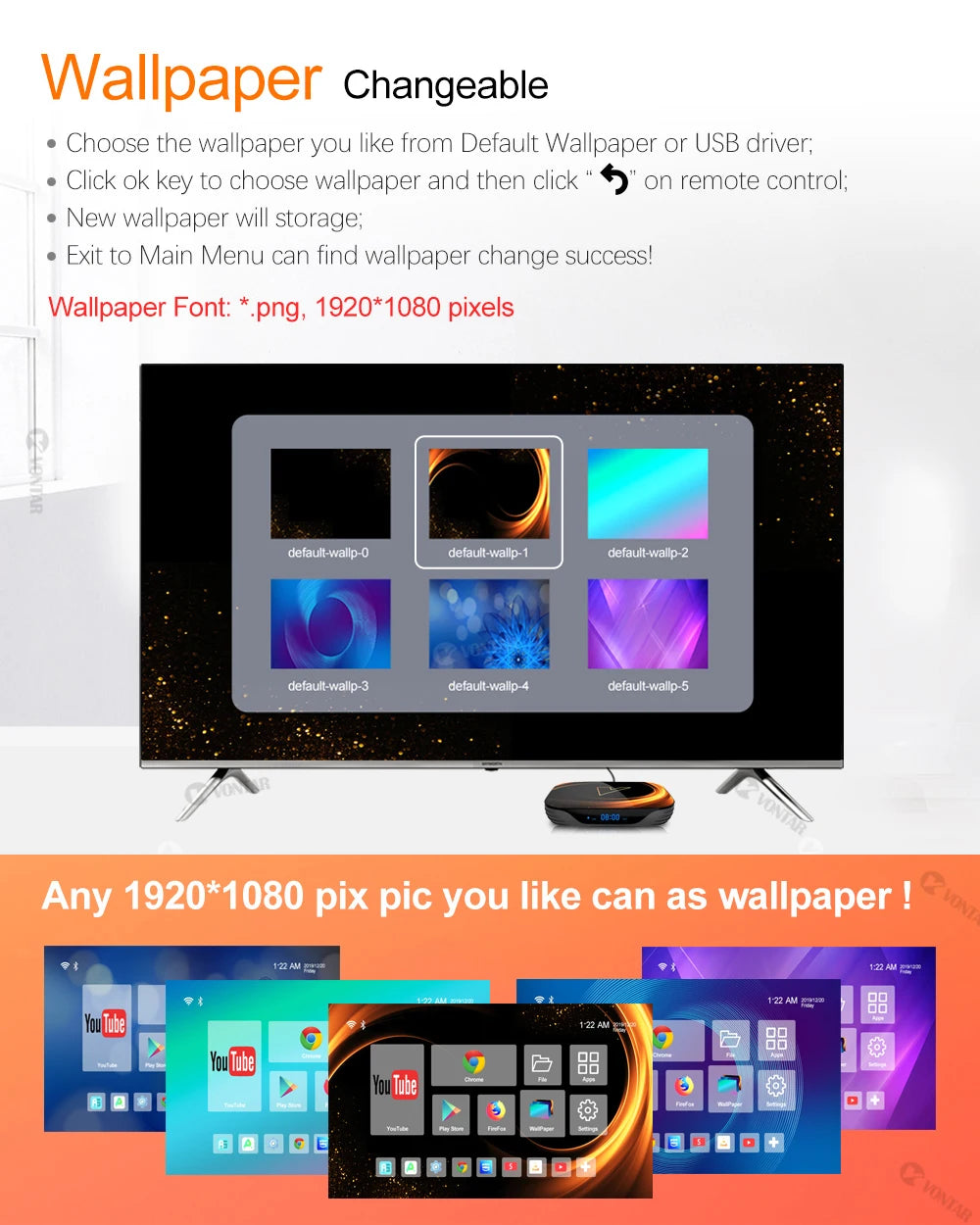 VONTAR X3 4GB 32GB 8K TV BOX Android 9 Smart Android TVBOX 9.0 Amlogic S905X3 Wifi 1080P BT 4K Set Top Box media player