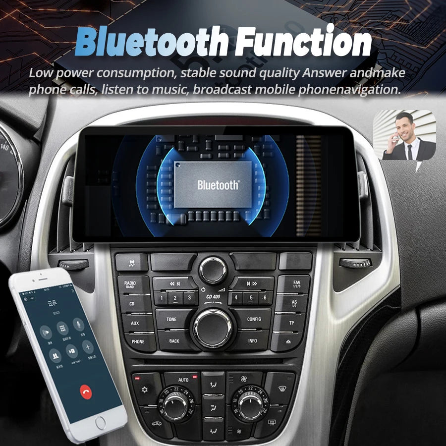 12.3inch Screen Radio Android Car Video Player 2Din Stereo for Buick Excelle for Opel Astra J 2009-2017 GPS Multimedia Carplay