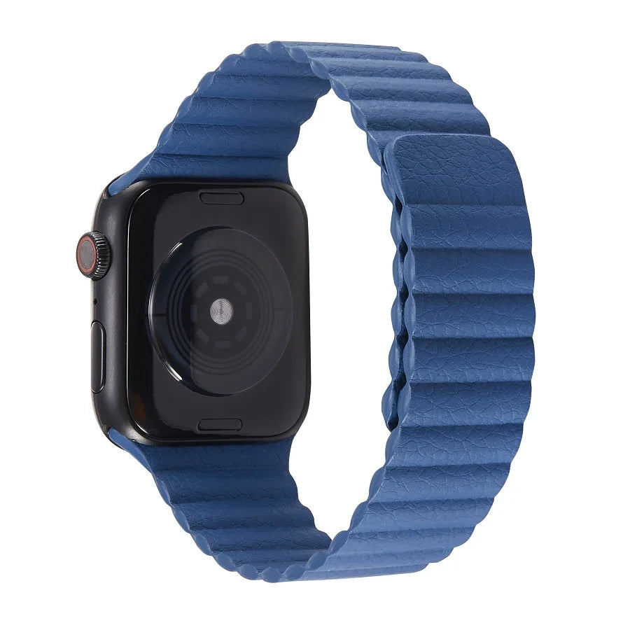 Dropshopping Leather Links for IWatch Band 45mm 41mm 44mm 40mm Magnetic Loop Bracelet for Iwatch Series 8 7 SE 6 5 4 3 Strap