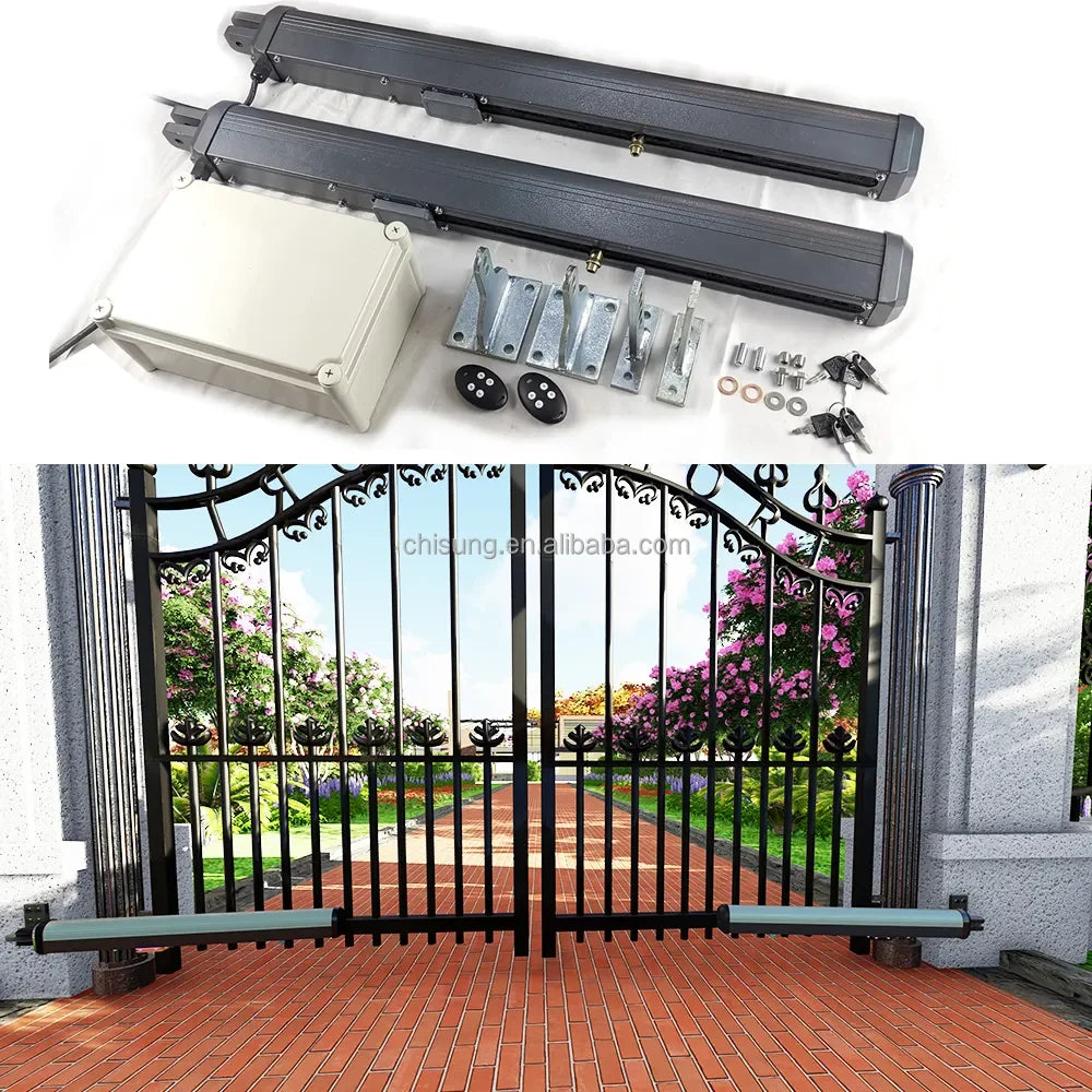 250kg/leaf DC Motor Swing Gate Opener Automatic Gate Motor Operator Support Solar Power