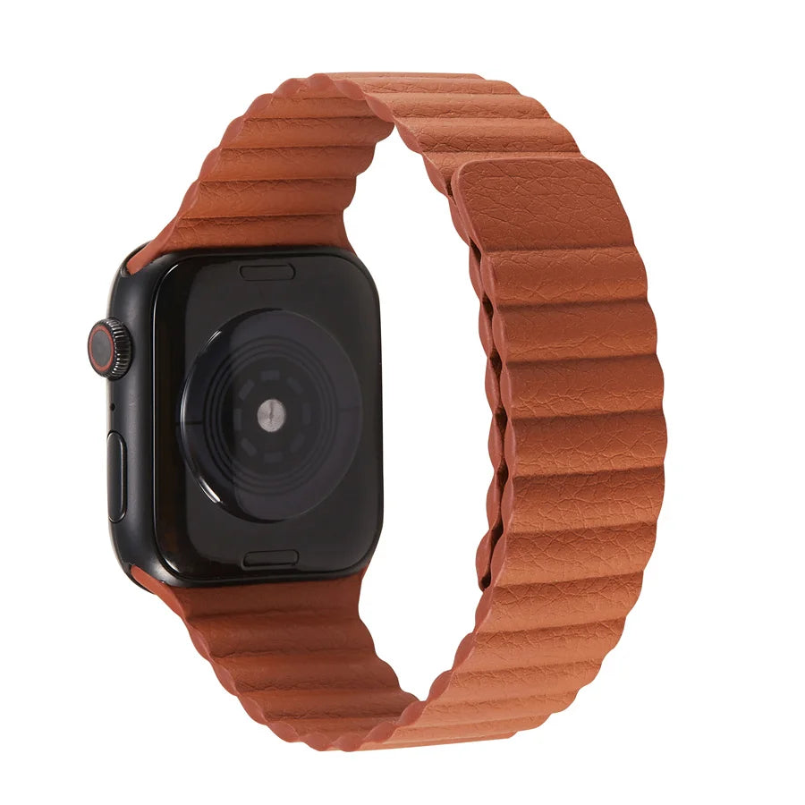 Dropshopping Leather Links for IWatch Band 45mm 41mm 44mm 40mm Magnetic Loop Bracelet for Iwatch Series 8 7 SE 6 5 4 3 Strap