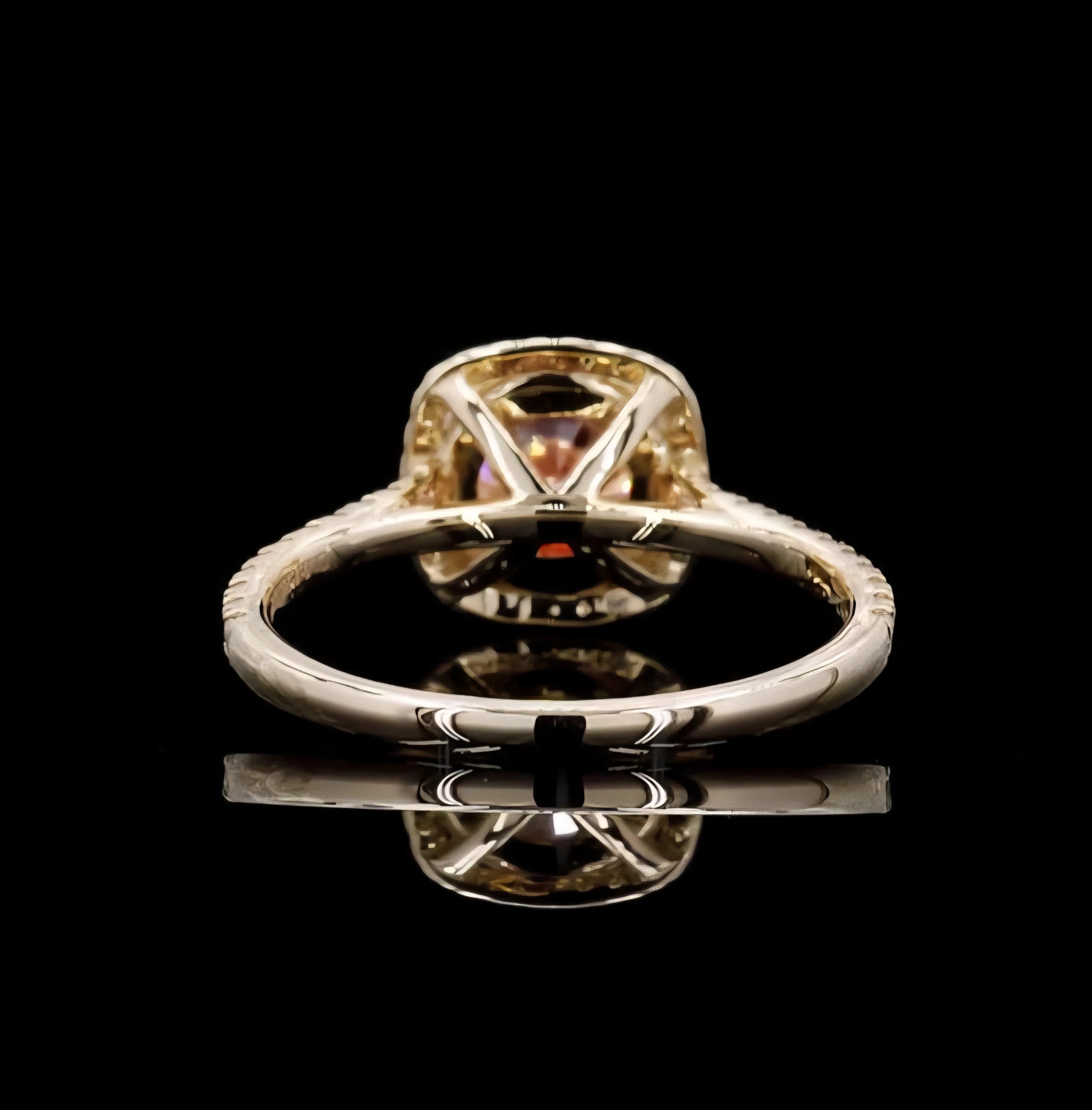 Vintage Designer 8CT Pink VS1 Lab Grown Diamond IGI Certified Ring 14K Yellow Gold Setting Rhodium Plated Engagement Wedding