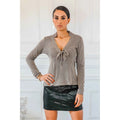 TD Veronica Casual Dress with Stripped Front Bow Long Sleeve Top