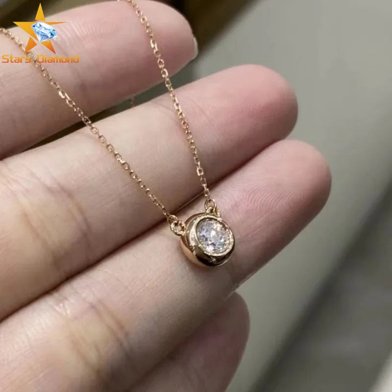Classic Lab Created Diamond IGI Certified Round Oval CVD HPHT Loose Synthetic Lab Grown Diamond Necklace for Woman