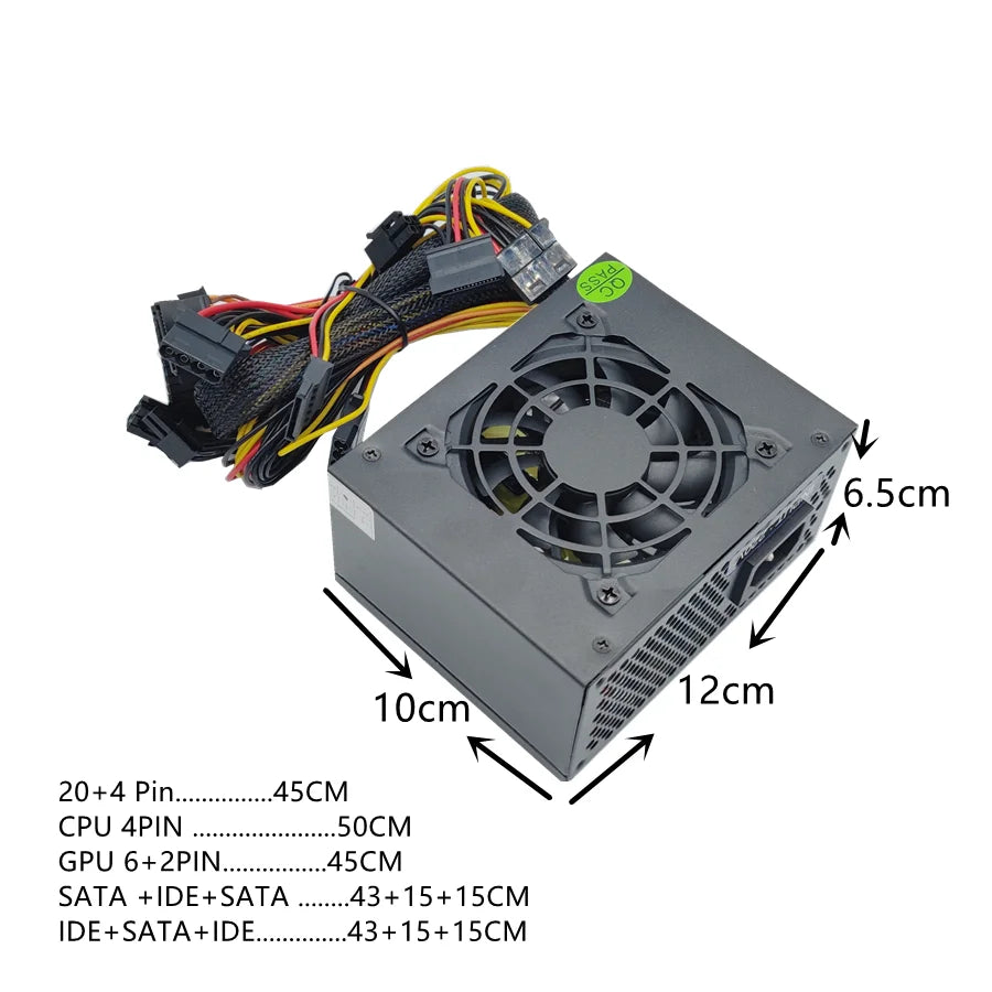 ONLY 220V 250W 300W 350W 400W PC power supply Power Source SFX PSU For Computer Mini Case PC HTPC NAS