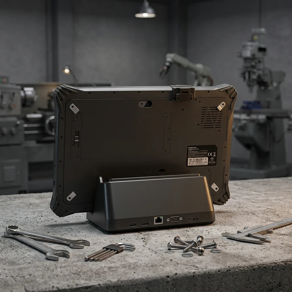 High Quality 10.1 Inch Windows 11 Intel JASPER LAKE N5100 CPU Removable Battery RS232 RJ45 Ports Industrial Rugged Tablet PC