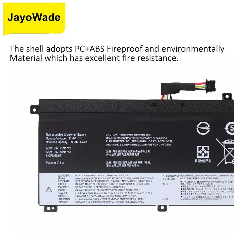 45N1741 45N1742 Laptop Battery for Lenovo T550 T550s T560 W550 W550s P50S Series 45N1740 45N1743 3ICP/7/61/70 11.4V 3990mAh