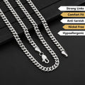 Free Shipping USA 14k Gold Plated Stainless Steel 5mm Miami Cuban Link Chain Women Waterproof Jewelry Wholesale Mens Necklace