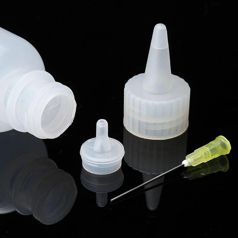 50ml Needle Tip Plastic Rosin Bottle Cleaning Liquid Flux Alcohol Oil Dispenser Plastic Hand Bottle Cleaner DIY Repair