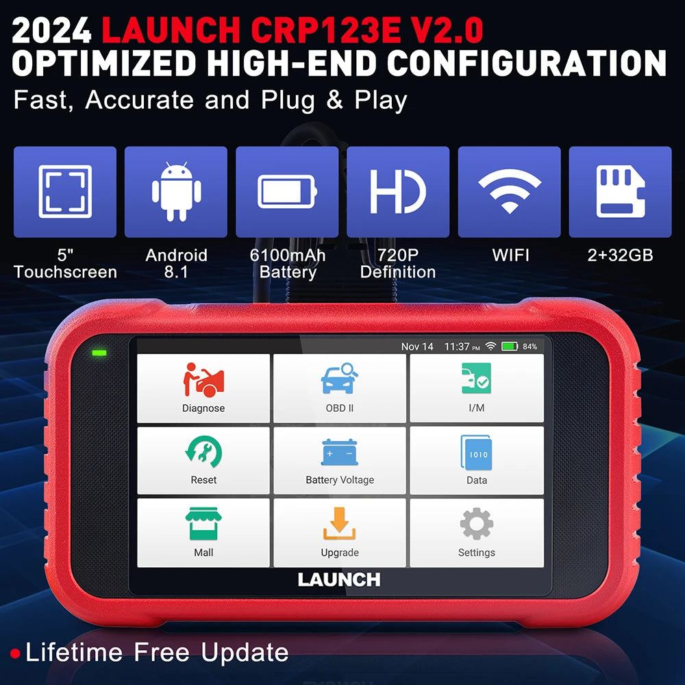 USA EU Warehouse Launch CRP123E V2.0 Four System Car Diagnostic Tool OBD2 Scanner Code Reader Upgraded Ver.of CRP123E 123X