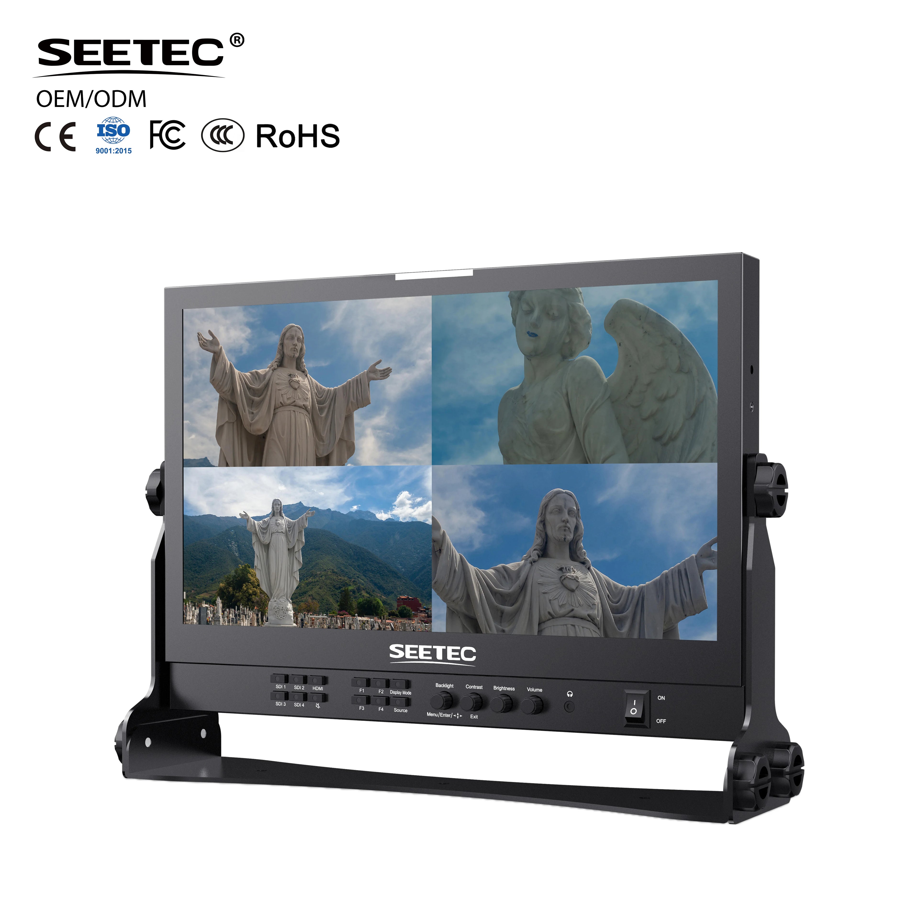 SEETEC ATEM156S 15.6" Multi-camera Broadcast Studio Monitor 3G-SDI/HDMI 1920*1080 HDR LOGO/Packaging/OEM Factory Wholesale