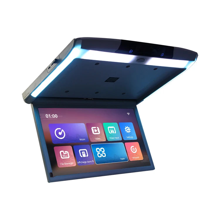 15.6 Inch Android Digital IPS Screen Flip Down Car LCD Roof Mounted Monitor Overhead Multimedia Video Ceiling Mount Display