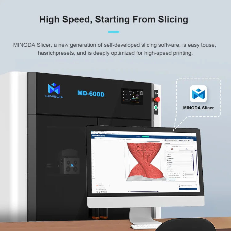 MD-600D High-Speed 3D Printer for Industrial Car Spare Parts Large Format Prototyping with Dual Nozzle Special Offer