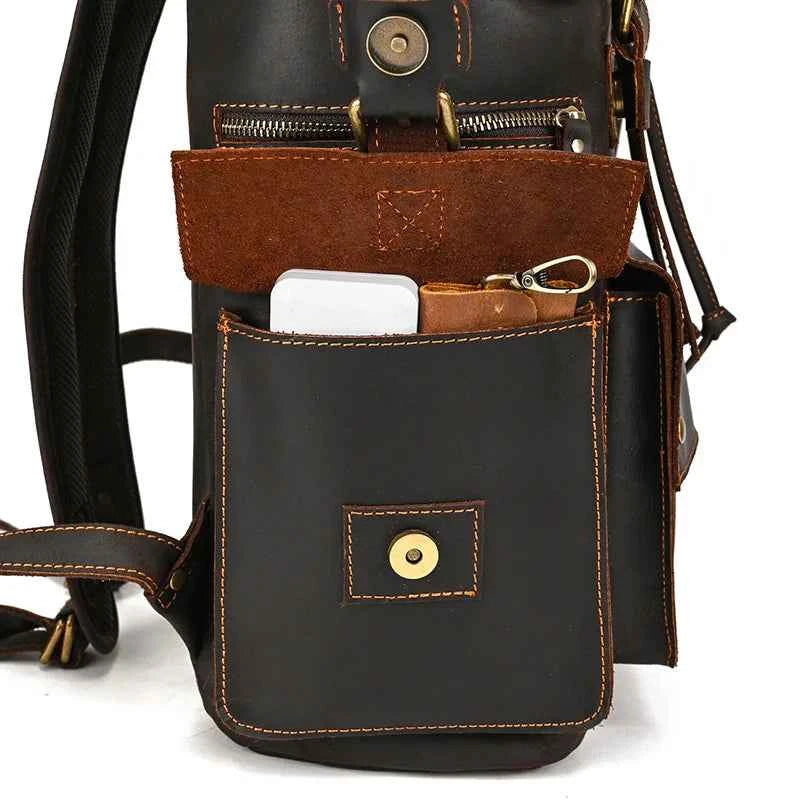 2025 New Arrivals Leather Backpack For Men Male Genuine Leather Laptop Travel Backpack 17 Inch Daypack Shoold Bag Men Male Large