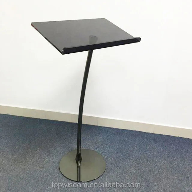 Top Level Crazy Selling Modern Acrylic Lectern Plastic Podium Design for Mall Gym School & Supermarket Use High Quality