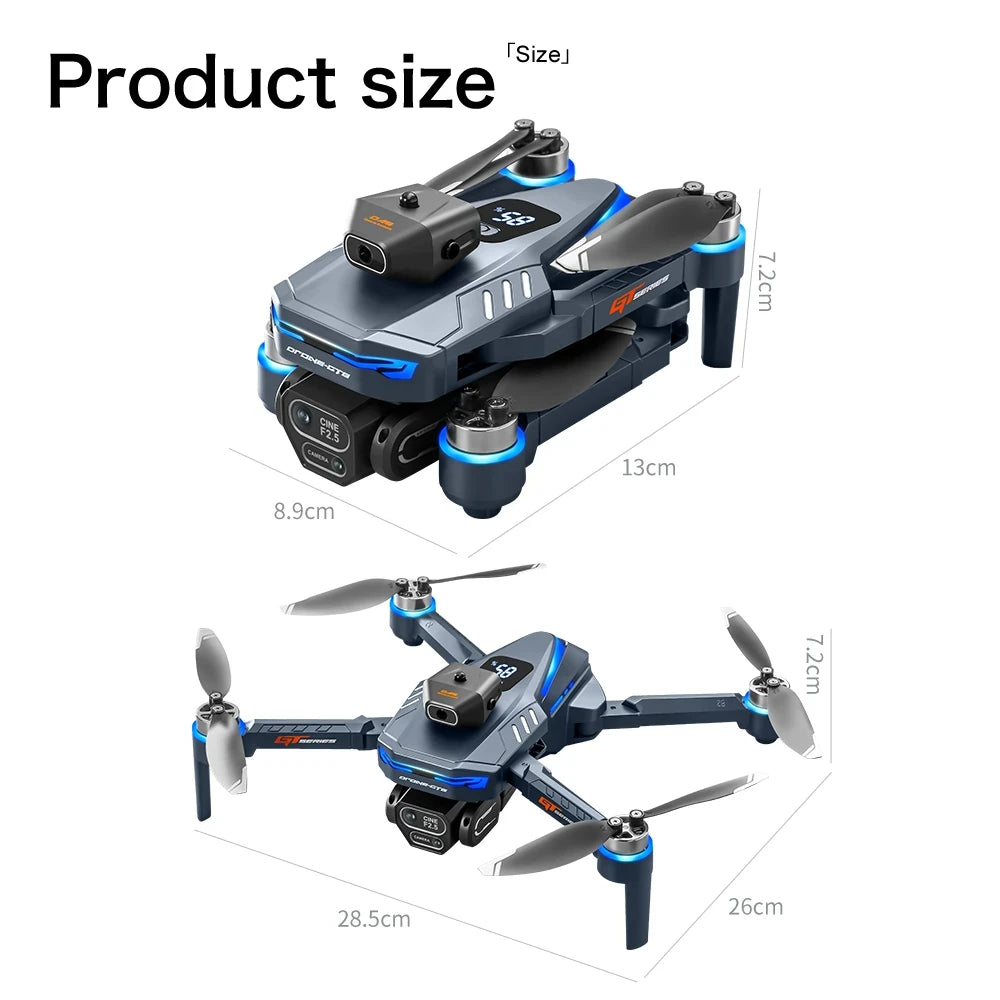 NEW GT8 Mini Drones With Wide Angle Camera and Screen Remote Control Height Hold Wifi FPV RC Foldable Quadcopter Dron Toys