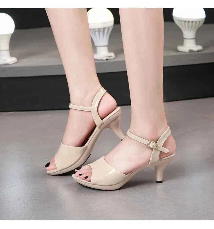 Sandals Women Shoes Big Size 43 Thin Heels Summer Candy Color Peep Toe High Heels Sexy Nightclub Party Slides Cross-Strap Shoes