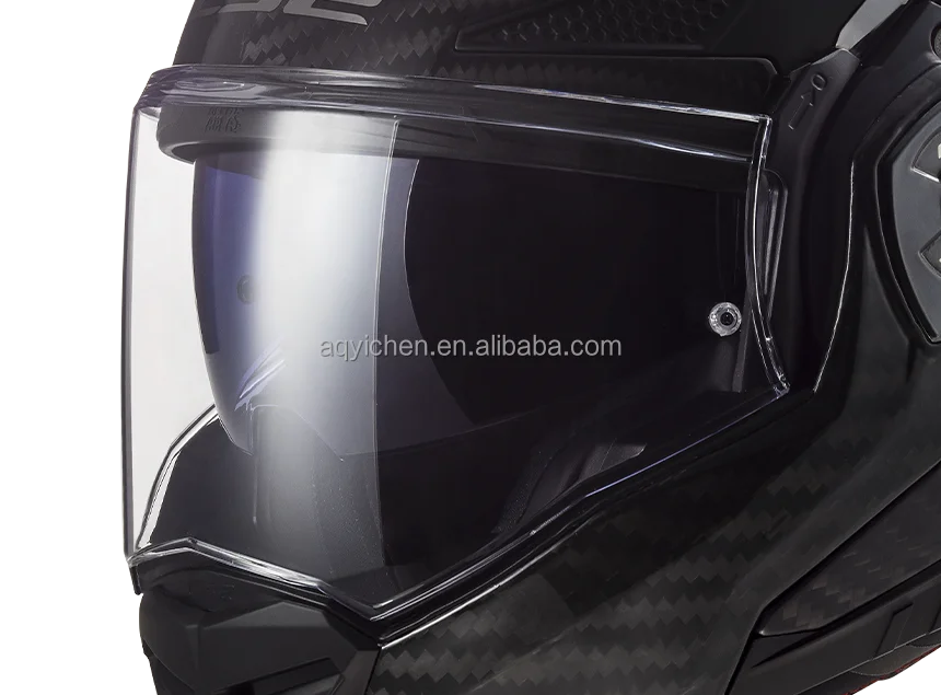 FF901 Original Carbon Fiber Rear Flip Helmet with Double Lens 180° Uncover DOT Four Seasons Compatible Fiber 6K for Motorcycles