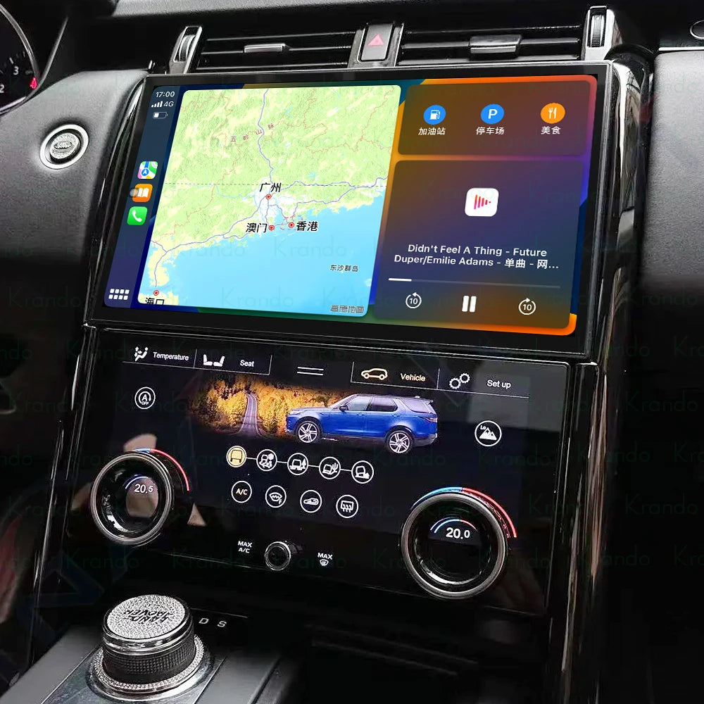 13.3'' Car Radio Climate Android Control Screen AC Panel for Land Rover Discovery 5 2017-2021 Car DVD Player CarPlay Multimedia