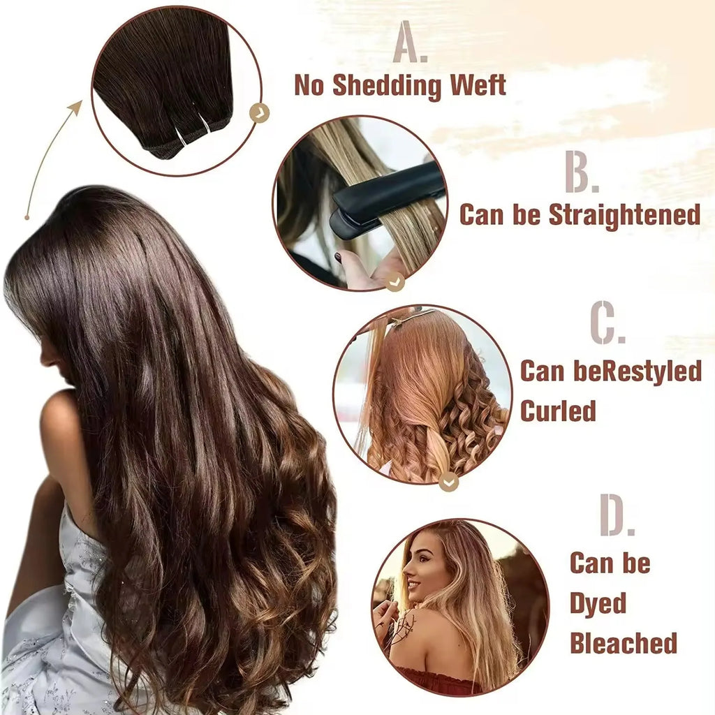 Loose Natural Wave Indian Hair Lace Front Weave Remy Hair Pre-Looped Black Style 180% Density