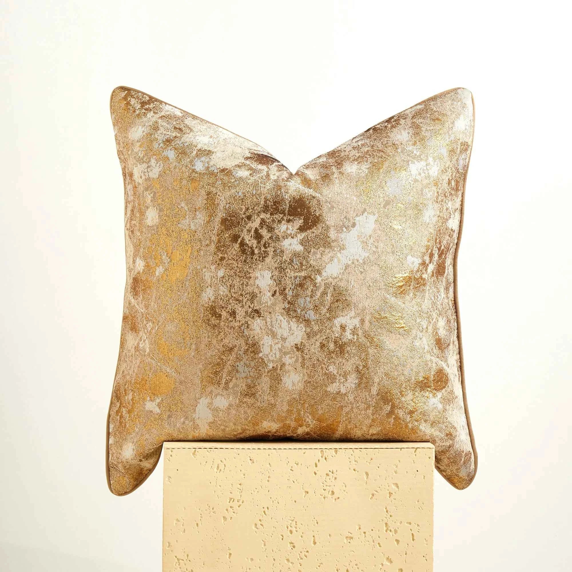Free Shipping Set of 2 Luxurious Golden Decorative Cushion Case Shinny  Sliver Luxury Jacquard Pillow Covers