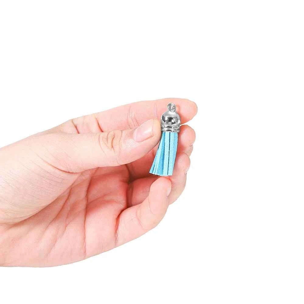 20-60pcs/lot 38mm Tassel Vintage Leather Tassels Fringe for Purl Macrame Pendant For DIY Jewelry Making Supplies Accessories