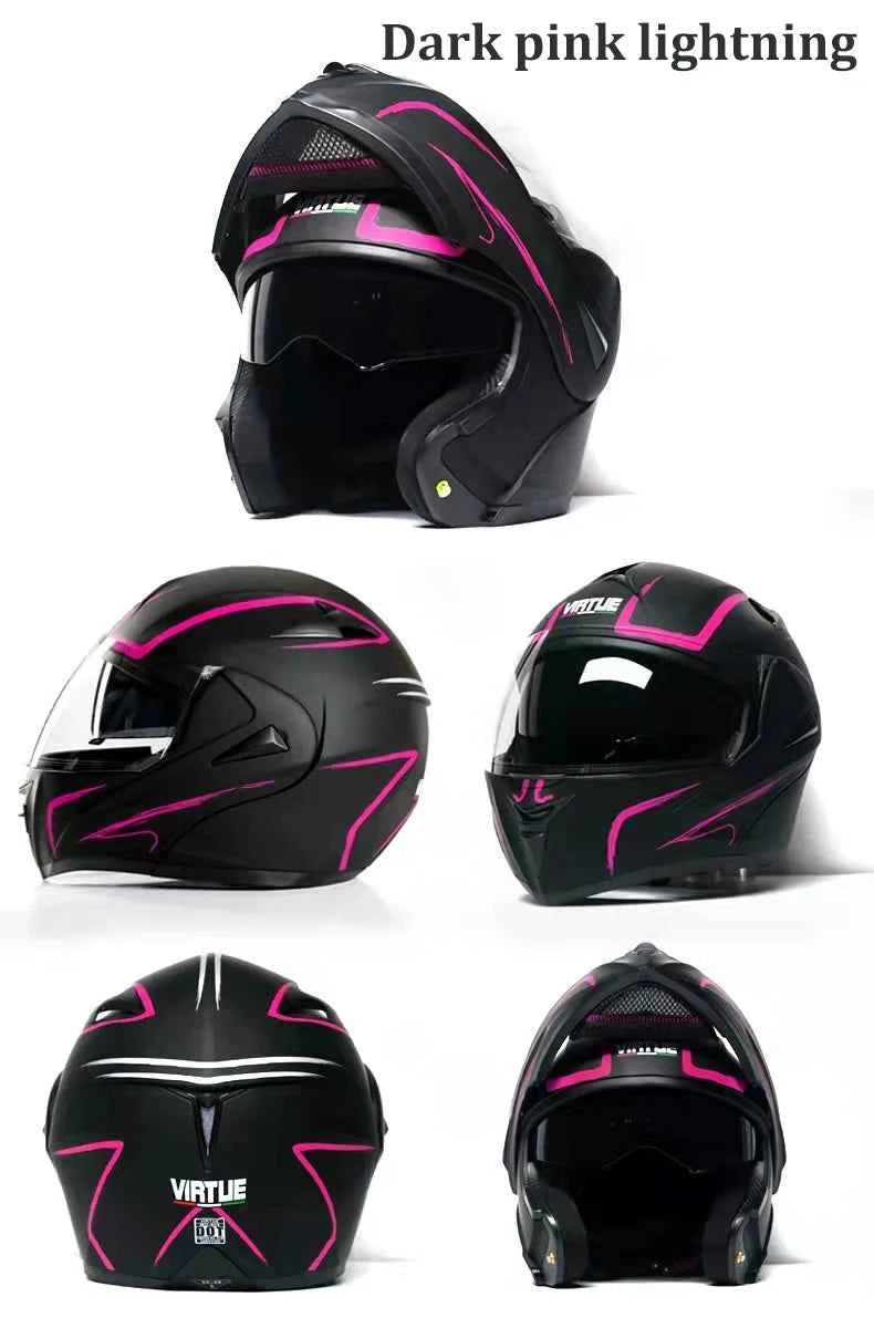Ece DOT Flip Helmet Full Face Modular Helmet Motorcycle Casco Bicicleta Windproof Anti-fog Motorcycle Helmet Bike Motorcycle