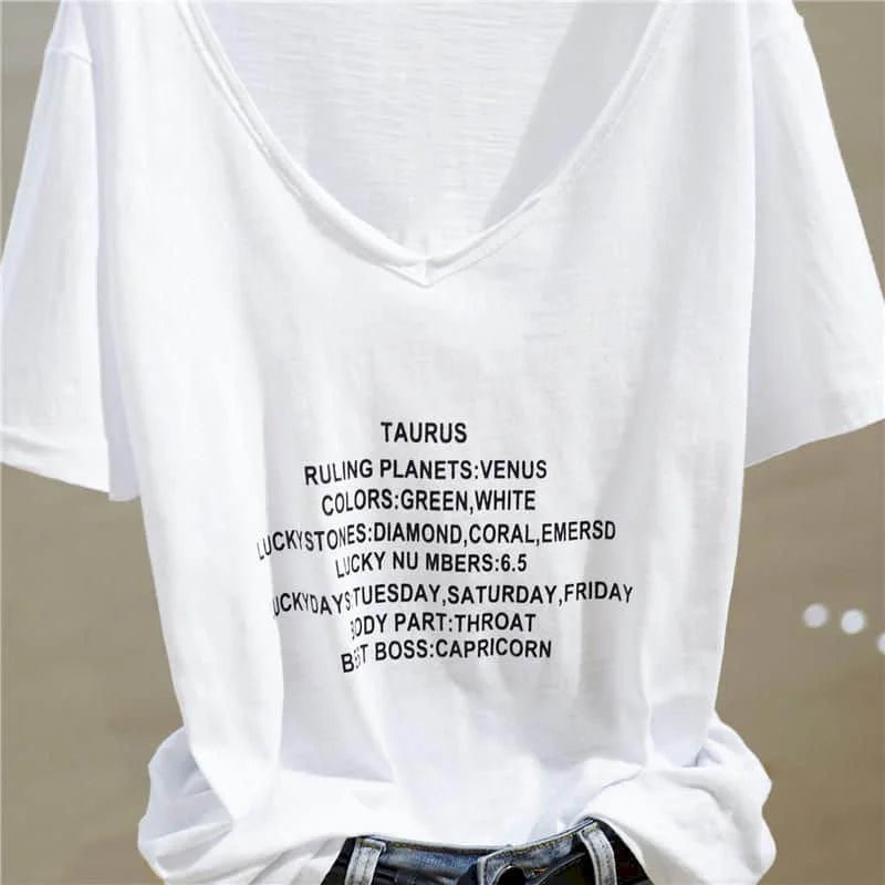 T Shirt Women 2026 New V-neck Loose Top Slub Cotton Letters Wild Short-sleeved Bottoming Shirts Female T Shirt Ins Tide Sexy Top