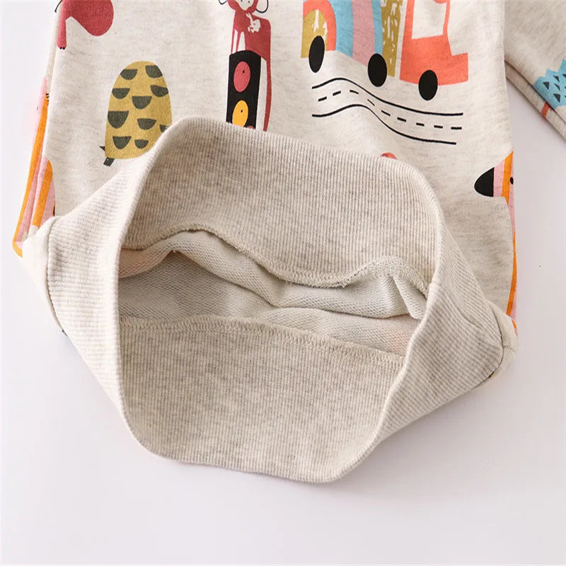 Jumping Meters New Arrival Rockets Print Autumn Winter Kids Clothes Boys Sweatshirts Cotton Long Sleeve Tops Hoodies Shirts
