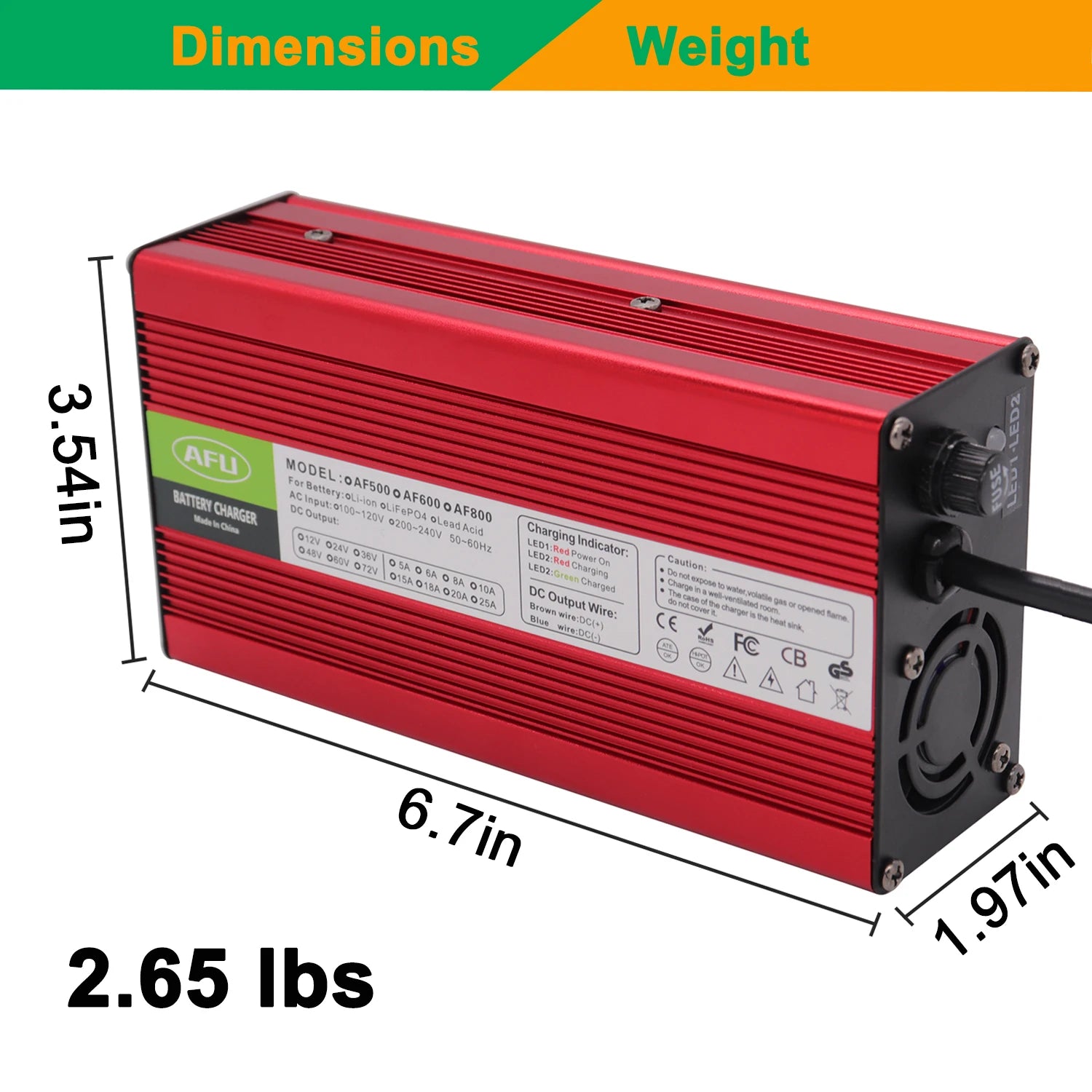 Factory Direct Float Charge 55.2V 55.8V Lead Acid Battery Charger With Cooling Fan 5A 48V Lead Acid Battery Charger
