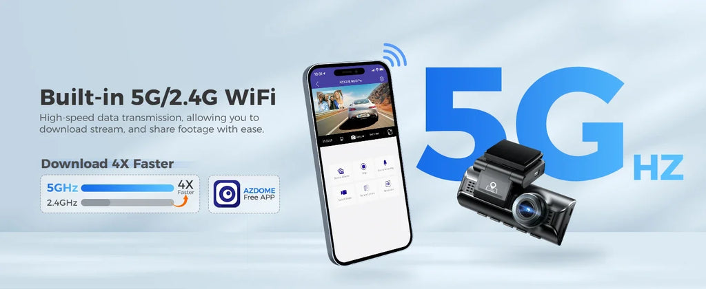 AZDOME M550 PRO HD 3 Lens Adas Wifi GPS Front Rear 4K Dash Cam IPS Screen Car Dash Black Box DVR Video Camera for Audi