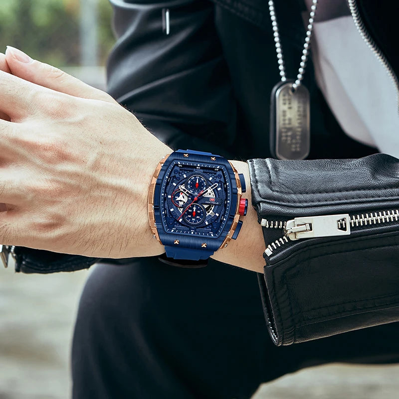 MINI FOCUS 0399 New Silicone Men Watch Business Casual Calendar Quartz Watches Sport Waterproof Luminous Men's Wristwatches