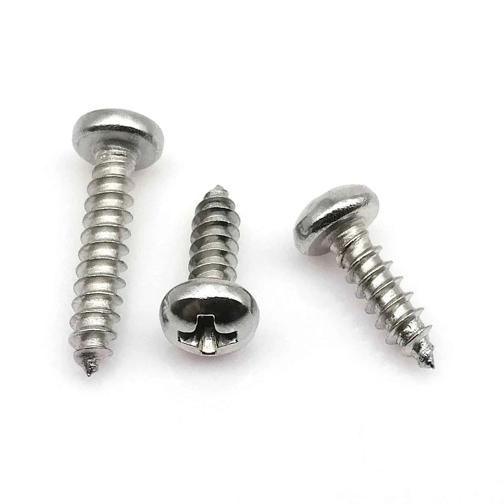 100pcs M1 M1.2 M1.4 M2 M2.6 M3 M4 Small Micro Stainless Steel Black Carbon Cross Phillips Pan Round Head Self Tapping Wood Screw