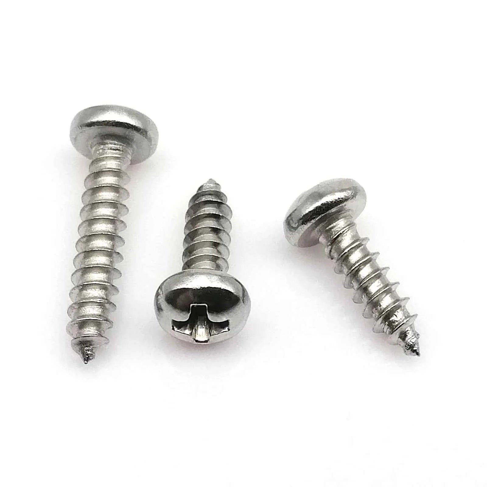 100pcs M1 M1.2 M1.4 M2 M2.6 M3 M4 Small Micro Stainless Steel Black Carbon Cross Phillips Pan Round Head Self Tapping Wood Screw