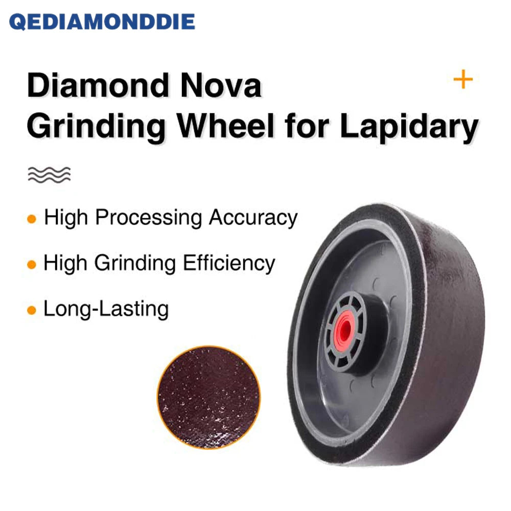 US Stock 6inch 150mm Soft Resin Diamond Polishing Wheel Delivery Within 2-3 Days Nova Lapidary Grinding Wheel for Gemstone Agate