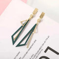 Korean Long Statement Geometric Triangle Tassel Dangle Drop Earrings For Women Earrings Fashion Jewelry Oorbellen Brincos