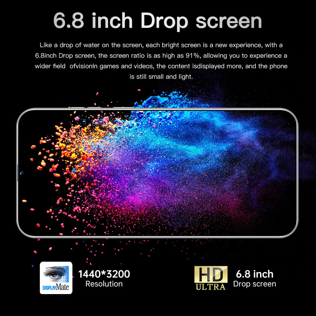 New C30 Pro 5G Smartphone Original 6.8-Inch Android 14 Phone 16GB 1TB Storage 72MP+108MP Camon 30 Pro 6800mAh Battery
