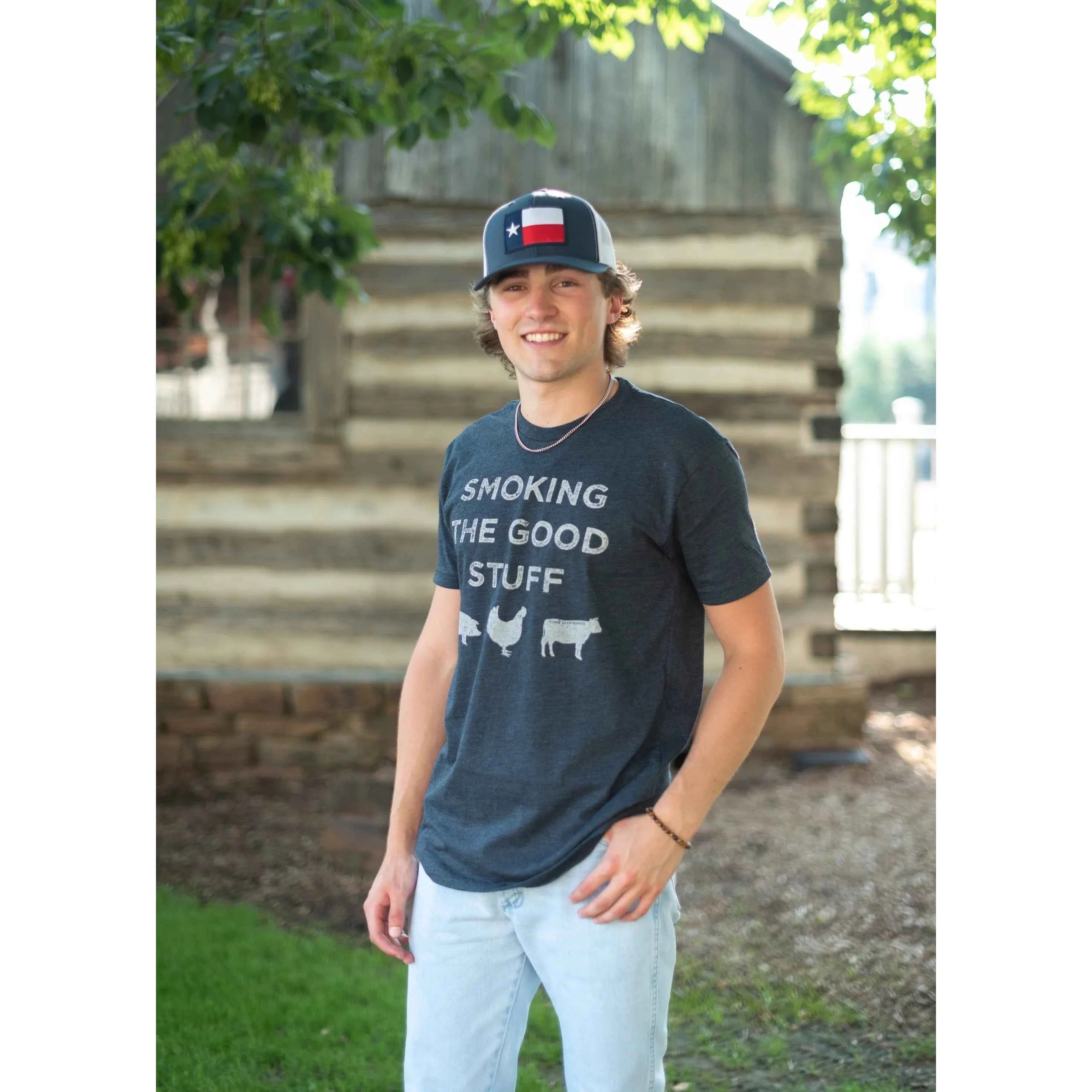 TD Smoking the Good Stuff Solid T-Shirt 220g Fabric Weight Screen Print 240g Compressed Printed T Shirts