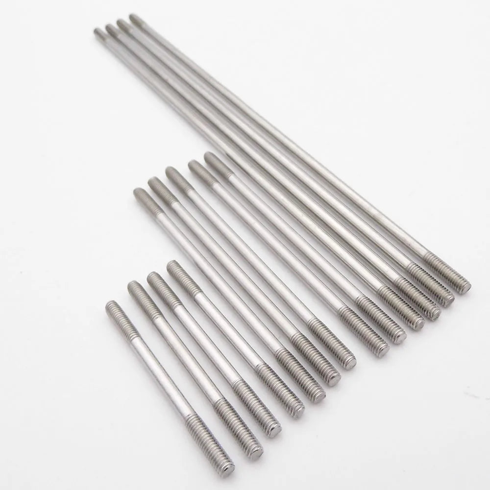 5PCS Tie Rods Linkage Servo Steering Pull Rod Stainless Steel 2.6mm M3 25-300mm 100mm 140mm for RC Airpane Boat Car Aircraft