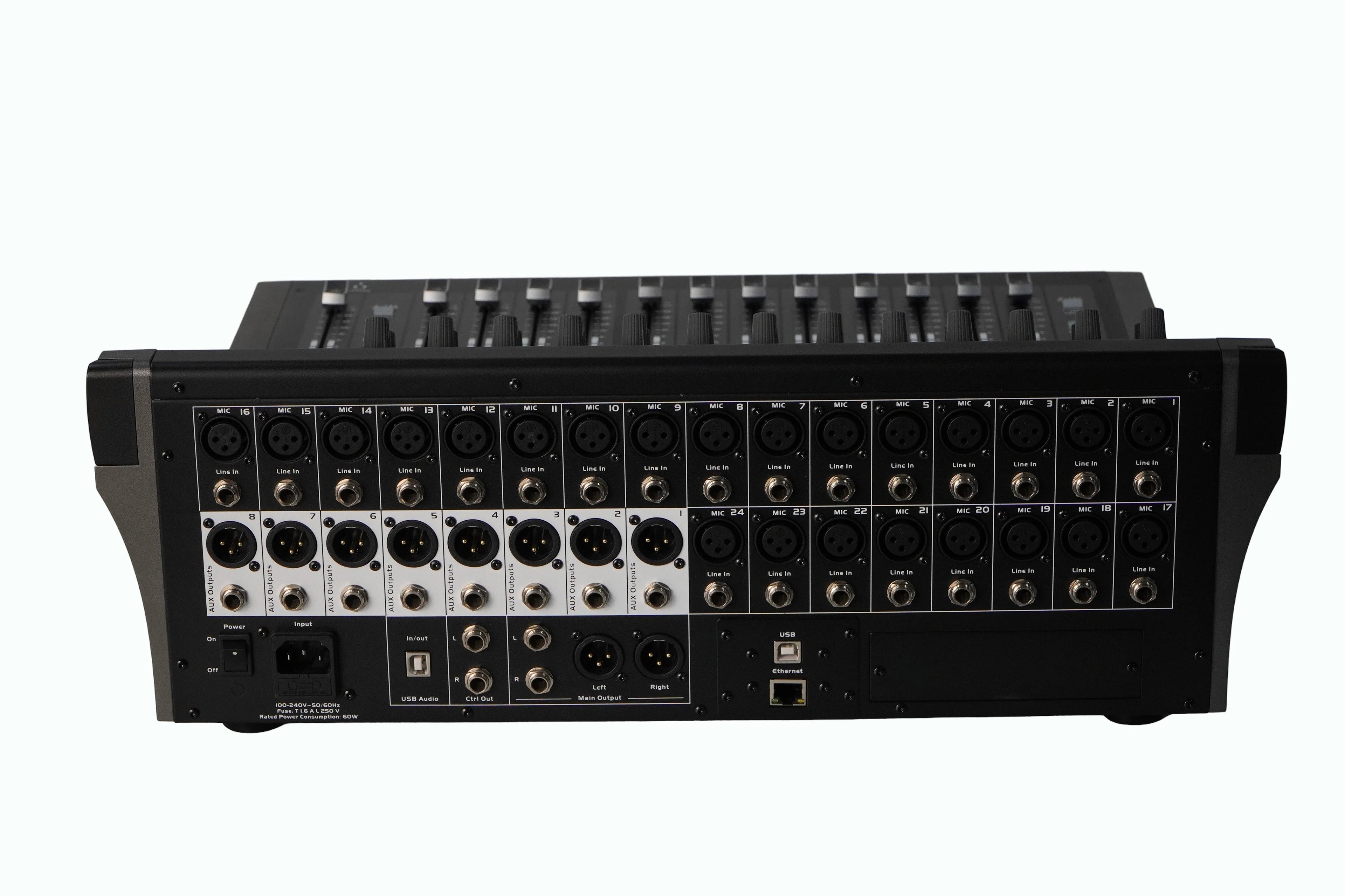 GOX-MT24 Professional Digital Audio Console Mixer  Metal Material Manufacturer-Sold Rack WIFI Recording Console