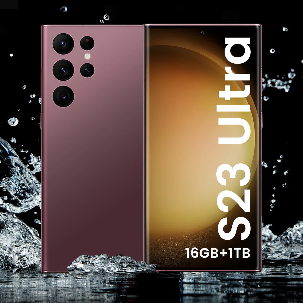 S23 Ultra Original 7.3 Inch Full Screen Deca Core 16GB+1TB Android 13 5G LTE Unlocked Smartphone 108MP Rear Camera New