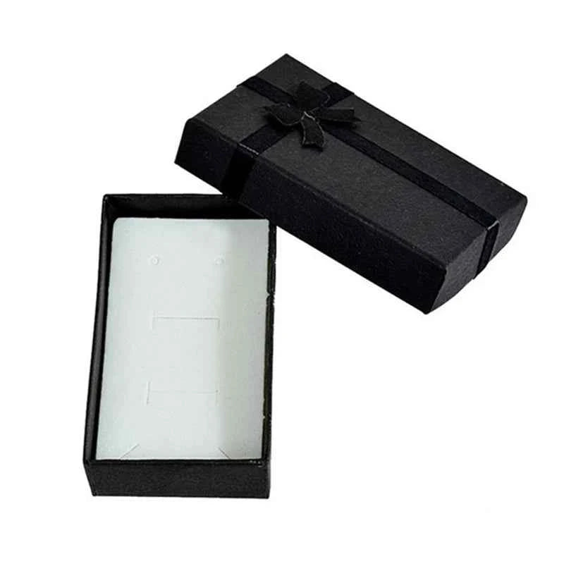 12pcs/lot Assorted Colors Ring Necklace Set Box Trinket Box Necklace Case Earrings Holder 5*8 Packaging Gift Box